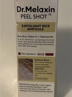 Peel Shot Exfoliant Rice Ampoule - White/Gold